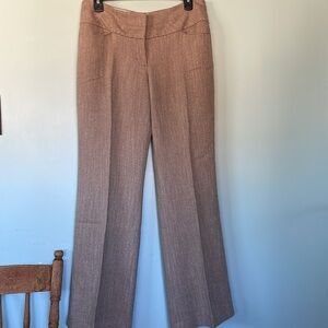 Express Editor brown and cream twill pants, size 6R